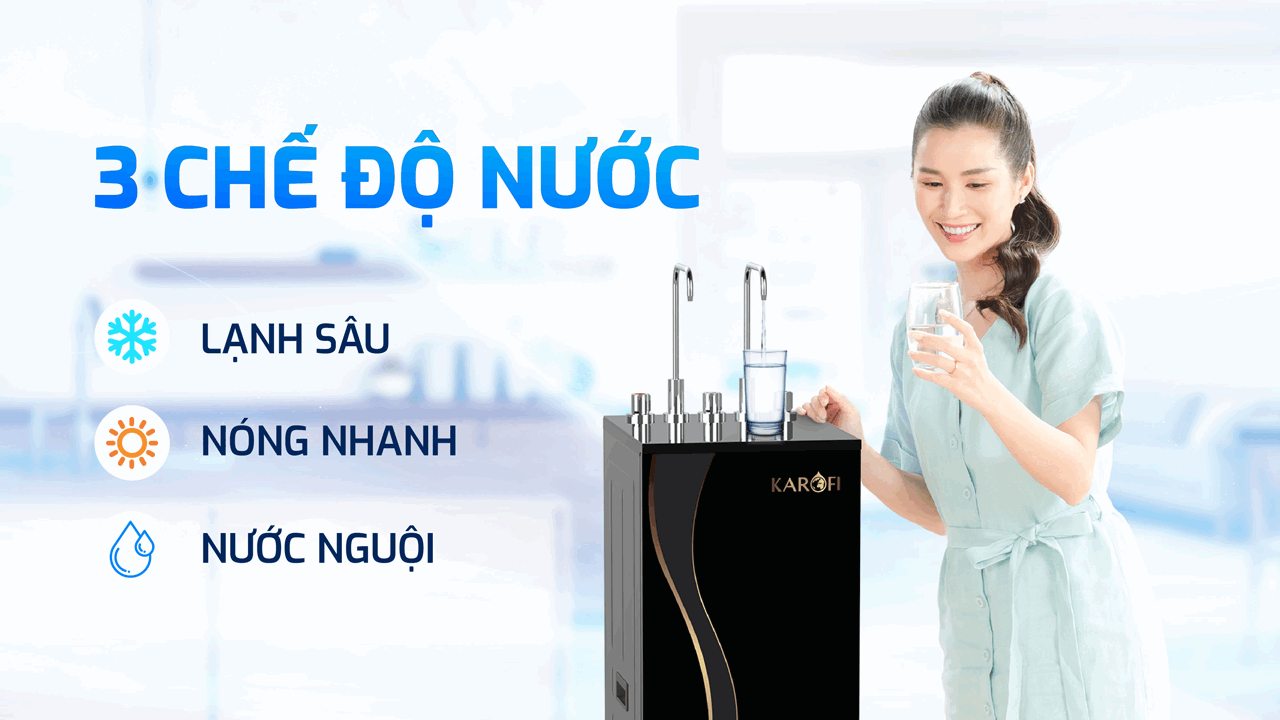 Máy lọc nước nóng lạnh Karofi KAD-D66S PRO